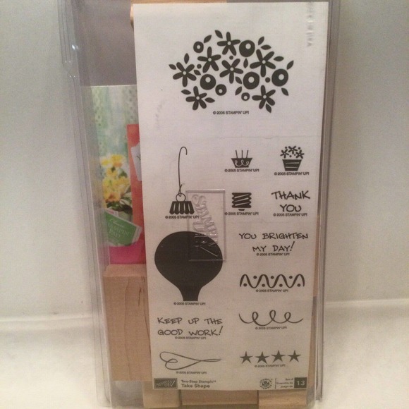Stampin Up Take Shape Two Step Stampin Christmas Rubber Stamps Thank You - Picture 1 of 3